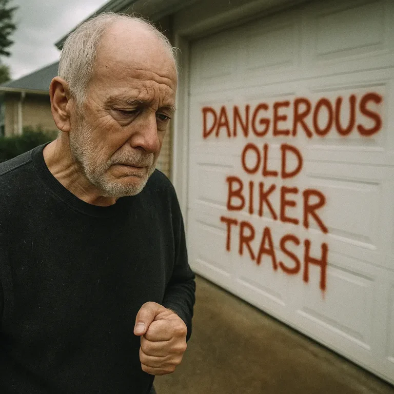 I Buried My Son Then Came Home To Find Biker Trash Spray Painted On My Garage