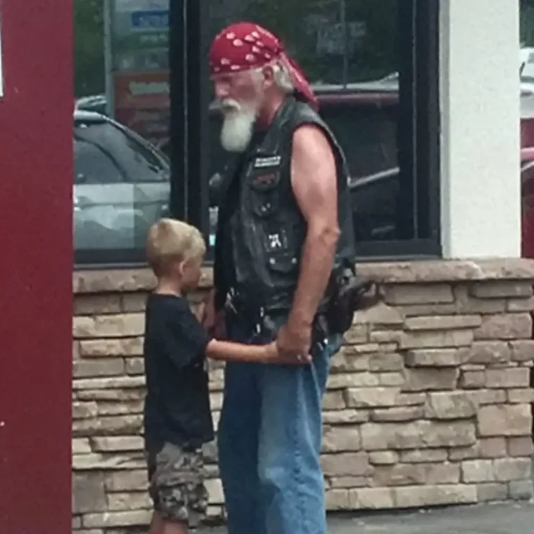 My Autistic Son Grabbed The Scariest Biker And Asked Him To Stop His Playground Bullies